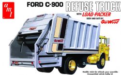 MODÈLE À COLLER - FORD C-900 GAR WOOD LOAD GARBAGE TRUCK 1/25 NIVEAU 3